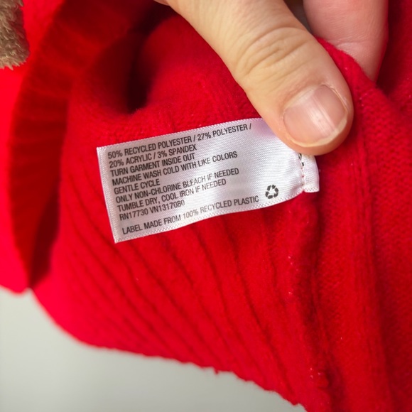 Ava & Viv Vibrant Red Cowl Neck Sweater Womens size 1X - Picture 6 of 9